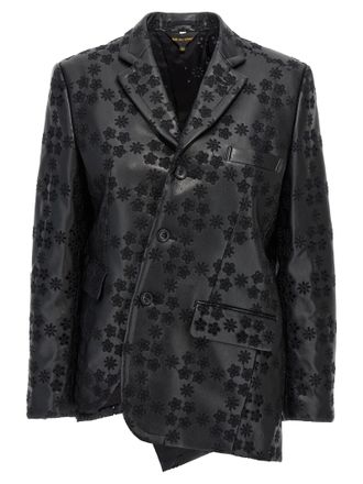 ジャケット COMME des GARCONS Embroidery single-breasted blazer Comme Des Garçons Shirt paint-splatted single-breasted