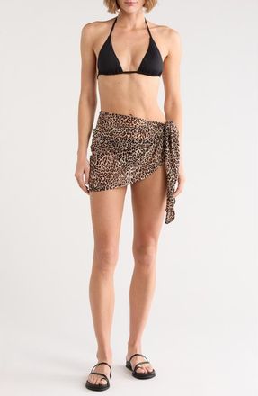 Good American Leg Daze Sarong in Lucky Leopard001 at Nordstrom Rack, Size Medium/large