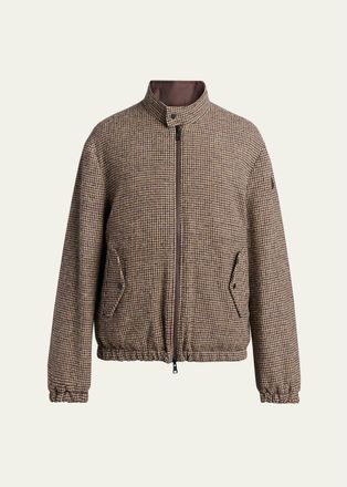 Moncler Mens Pied de Poule Short Down Jacket