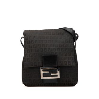 Fendi Baguette Crossbody Ff Canvas Tas