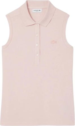 Lacoste Polo Slim Fit Mouwloos Elastisch - Dames - Tops zonder mouwen - Roze - S - Tops