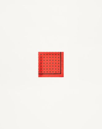 Valentino Garavani Foulard Opticool In Seta Uomo ROSSO/NERO UNI