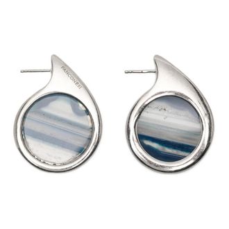 Panconesi Accessoires, Dames, Grijs, ONE Size, Dusk Oorbellen Klein