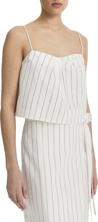 Vince Seedling Stripe Draped Front Tank