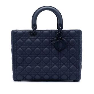 Dior Pre-owned Leather dior-bags - Dames - Pre-owned - Blauw - Maat: ONE Size Leer