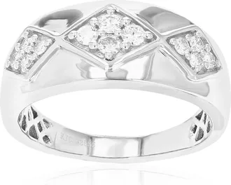 Vir Jewels 1/3 cttw Lab Grown Diamond Wedding Band in Sterling Silver For Women