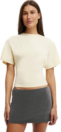 Cotton On Womens Blair Batwing Short Sleeve Tee in Vanilla Glow at Nordstrom, Size X-Small