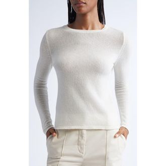 Eleventy Fine Gauge Cashmere Sweater in Cream at Nordstrom, Size Large