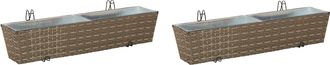 vidaXL Barandilla 2 Uds. Gris 80 X 17 X 17 Cm Metal Vidaxl
