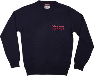 MC2 Saint Barth Heron Light Embry Sweatshirt - Heren - Ronde hals truien - Blauw - M - Wol - Truien & Vesten