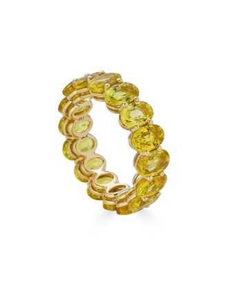Diana M. Jewels Fine Jewelry 18K 9.38 Ct. Tw. Yellow Sapphire Eternity Ring