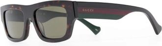 Gucci Gg 1301S Zonnebrillen - Heren - Zonnebrillen - Bruin - 55 MM - Nylon - Accessoires