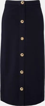 Max Mara Cotton-blend midi skirt