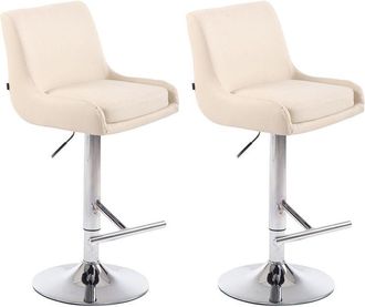 Clp Set de 2 Taburetes Club Crema Cromado