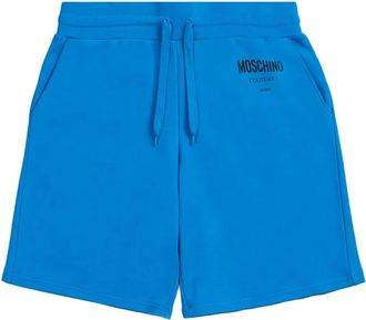 Moschino drawstring logo shorts - men - Fabric - 50 - Blue