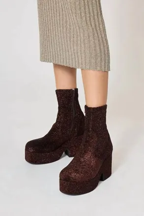 Manoush Womens Bratz Platform Boots In Brown