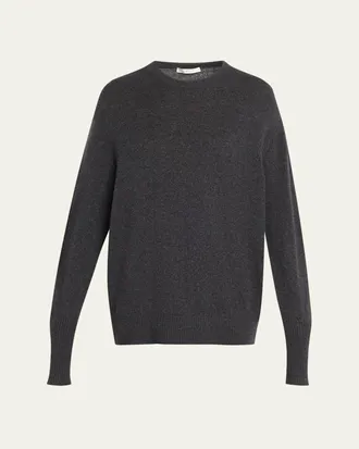The Row Odelle Cashmere Knit Oversized Crewneck Top