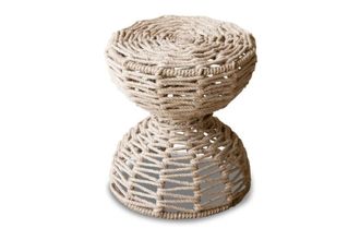 PIB Taburete de yute beige