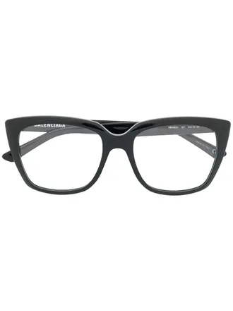 Balenciaga Square Glasses - women - Acetate - 53 - Black