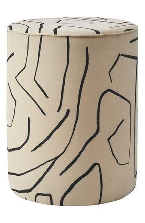 RENWIL Rachelle Stool in Cream Base/Black Lines at Nordstrom