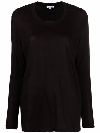 James Perse Jersey top - Zwart