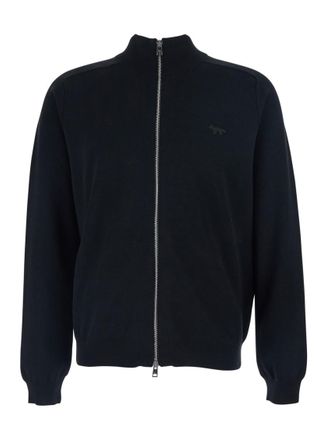 Maison Kitsun&eacute; Black Mock Collar Sweatshirt