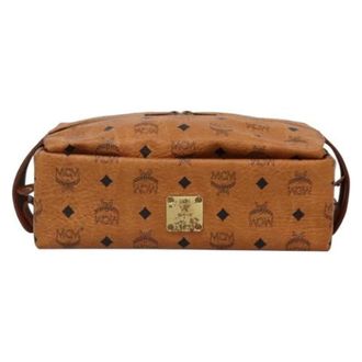 MCM Pre-owned Leather pouches - Dames - Pre-owned - Bruin - Maat: ONE Size Leer