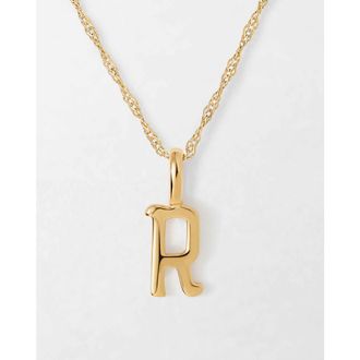 Edge of Ember Solid Gold Initial Necklace at Nordstrom, Size 17