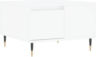 vidaXL Vidaxl - Mesa de centro madera contrachapada blanco 55x55x36,5 cm