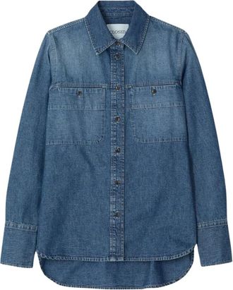 Closed Denim Overhemd met Zakken - Dames - Spijkeroverhemden - Blauw - XS - Denim - Overhemden
