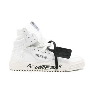Off-white Schoenen, Heren, Wit, 43 EU, Leer, Casual Leren Sneakers - Wit Zwart
