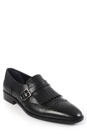 Vella Pais Madrona Kiltie Fringe Wingtip Loafer in Black at Nordstrom Rack, Size 13