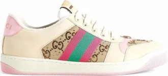Gucci Pink Pink Lace Up Sneakers