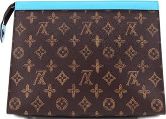 Louis Vuitton Pochette Voyage No.7 Trunk LOeil MM clutch met monogram canvas - Blauw