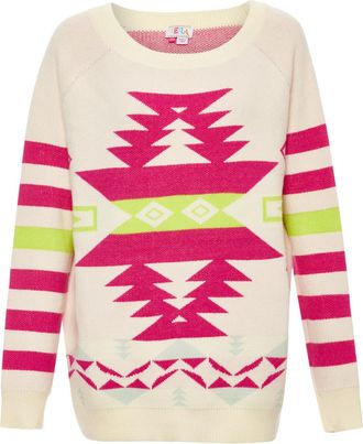 Izia Jumper Dames GEBROKEN WIT FUCHSIA