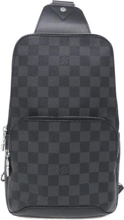 Louis Vuitton Dark Gray Graphite Coated Canvas Shoulder Bag (Pre-Owned)