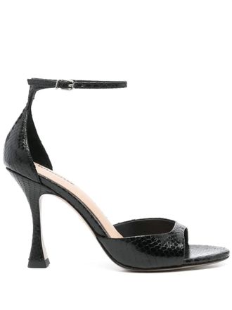 Lola Cruz 100mm Kumala sandals - women - Calf Leather/Calf Leather/Calf Leather - 36 - Black