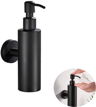 OEM Dispenser Di Sapone Rotondo Da 200 Ml, In Acciaio Inox, Manuale, A Parete, In Acciaio Inox 304, Per Sapone Liquido, Shampoo, Balsamo E Gel Doccia, Ide