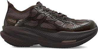 Hoka One One Mach X Caged Sneakers - Dames - Fitnessschoenen - Bruin - 34 1/2 EU - Leer - Fitness