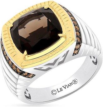Le Vian Silver 7.24 Ct. Tw. Diamond & Quartz Ring