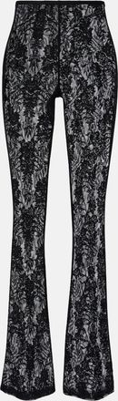 Norma Kamali Pantaloni flared in pizzo