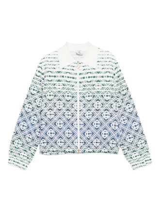 Casablanca gradient-monogram jacket - White