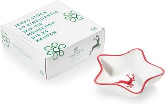 Gmundner Keramik Gmundner Keramik - Gmundner Cer&aacute;mica Bordeauxr. Ciervo, Cuenco En Forma De Estrella (l 14 Cm)