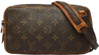 Louis Vuitton Pre-owned Cross Body Bags, female, Brown, Size: ONE SIZE Pre-owned Pochette Marli Bandouliere Monogram Shoulder Bag