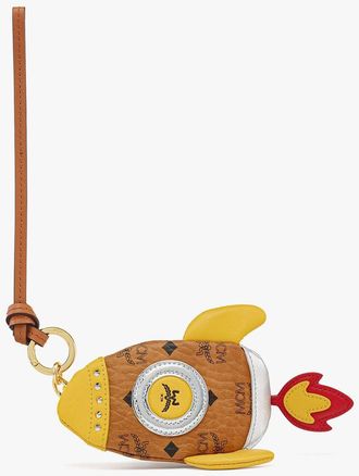 MCM Aren Rocket Pouch Charm In Visetos