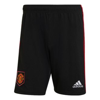 adidas MUFC Manchester United Soccer/Football Sports Stripe Shorts Black H13882