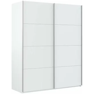 F.R.S. Armario ropero Cuya con dos puertas correderas acabado en blanco, 200cm(alto) 150cm(ancho) 60cm(largo)