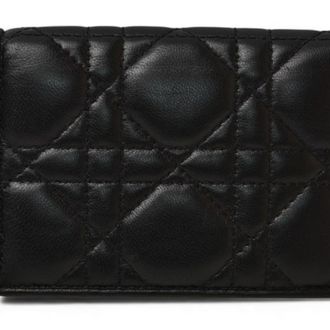 Dior Black Pink Leather Coin Purse/Coin Case (Pre-Owned)