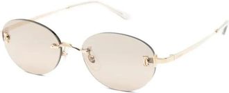 Cartier Ct 0642Sa Zonnebril - Dames - Zonnebrillen - Geel - 54 MM - Accessoires