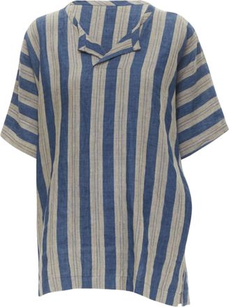 Comme Des Gar&ccedil;ons Comme Des Garcons striped linen boxy shirt